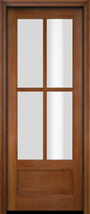 WDMA 34x78 Door (2ft10in by 6ft6in) Interior Swing Mahogany 3/4 4 Lite TDL Exterior or Single Door 6
