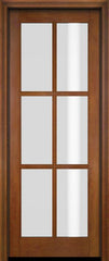 WDMA 34x78 Door (2ft10in by 6ft6in) French Barn Mahogany 6 Lite TDL Exterior or Interior Single Door 4