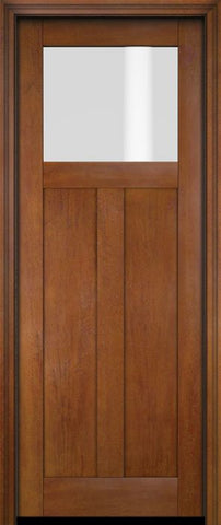 WDMA 34x78 Door (2ft10in by 6ft6in) Exterior Barn Mahogany Top Lite Craftsman or Interior Single Door 4