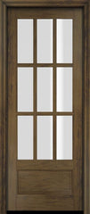 WDMA 34x78 Door (2ft10in by 6ft6in) Exterior Swing Mahogany 3/4 9 Lite TDL or Interior Single Door 4