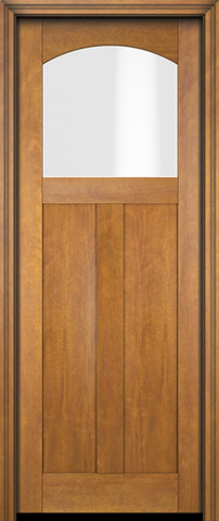 WDMA 34x78 Door (2ft10in by 6ft6in) Interior Swing Mahogany Arch Lite 2 Panel Craftsman Exterior or Single Door 2
