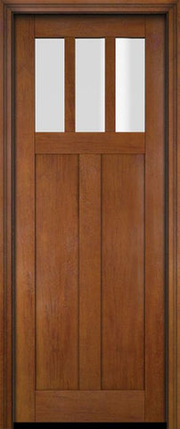 WDMA 34x78 Door (2ft10in by 6ft6in) Interior Swing Mahogany 3 Horizontal Lite Craftsman Exterior or Single Door 5