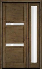 WDMA 34x78 Door (2ft10in by 6ft6in) Exterior Swing Mahogany 132 Windermere Shaker Single Entry Door Sidelight 3