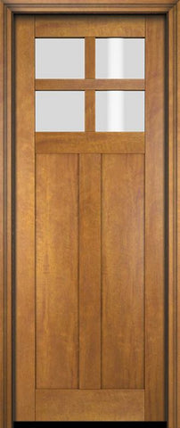 WDMA 34x78 Door (2ft10in by 6ft6in) Exterior Barn Mahogany 4 Lite Craftsman or Interior Single Door 1