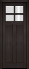 WDMA 34x78 Door (2ft10in by 6ft6in) Exterior Barn Mahogany 4 Lite Craftsman or Interior Single Door 2