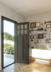 WDMA 34x78 Door (2ft10in by 6ft6in) Interior Swing Mahogany 6 Lite Craftsman Exterior or Single Door 1