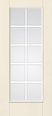 WDMA 34x80 Door (2ft10in by 6ft8in) French Smooth F-Grille Colonial 10 Lite Star Single Door 1