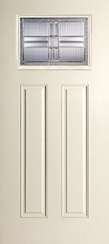 WDMA 34x80 Door (2ft10in by 6ft8in) Exterior Smooth SaratogaTM Craftsman Lite 2 Panel Star Single Door 1