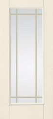 WDMA 34x80 Door (2ft10in by 6ft8in) French Smooth fiberglass Impact Door 6ft8in Full Lite With Stile Lines GBG Flat White Low-E 1