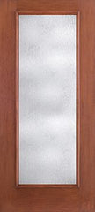WDMA 34x80 Door (2ft10in by 6ft8in) French Mahogany Fiberglass Impact Door Full Lite With Stile Lines Rainglass 6ft8in 1