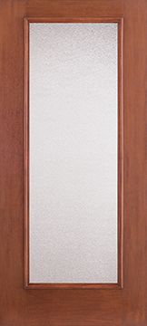 WDMA 34x80 Door (2ft10in by 6ft8in) French Mahogany Fiberglass Impact Door Full Lite With Stile Lines Granite 6ft8in 1