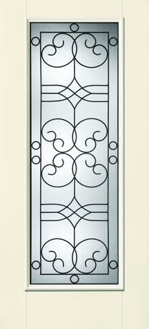 WDMA 34x80 Door (2ft10in by 6ft8in) Exterior Smooth Fiberglass Impact HVHZ Door Full Lite With Stile Lines Salinas 6ft8in 1