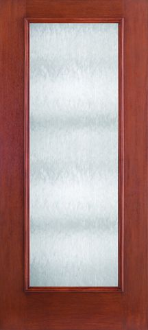 WDMA 34x80 Door (2ft10in by 6ft8in) French Mahogany Fiberglass Impact HVHZ Door Full Lite With Stile Lines Chord 6ft8in 1