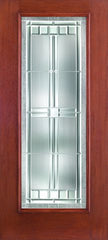 WDMA 34x80 Door (2ft10in by 6ft8in) Exterior Mahogany Fiberglass Impact HVHZ Door Full Lite With Stile Lines Saratoga 6ft8in 1