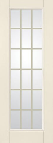 WDMA 34x96 Door (2ft10in by 8ft) Patio Smooth Fiberglass Impact French Door 8ft Full Lite With Stile GBG Flat White 1