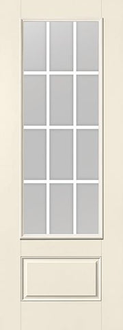 WDMA 34x96 Door (2ft10in by 8ft) Patio Smooth Fiberglass Impact French Door 8ft 3/4 Lite GBG Flat White 2