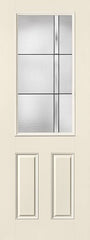 WDMA 34x96 Door (2ft10in by 8ft) Exterior Smooth Fiberglass Impact Door 8ft 1/2 Lite Axis 2
