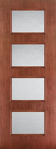 WDMA 34x96 Door (2ft10in by 8ft) Exterior Mahogany Fiberglass 8ft Ari 4-Lite Granite 1