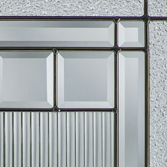 WDMA 34x96 Door (2ft10in by 8ft) Exterior Smooth Fiberglass Impact Door 8ft 1/2 Lite Saratoga 1