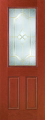 WDMA 34x96 Door (2ft10in by 8ft) Exterior Mahogany Fiberglass Impact Door 8ft 1/2 Lite Concorde 1