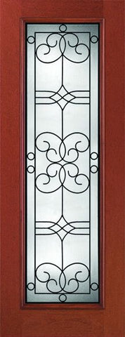 WDMA 34x96 Door (2ft10in by 8ft) Exterior Mahogany Fiberglass Impact Door 8ft Full Lite With Stile Lines Salinas 1