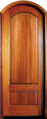 WDMA 36x108 Door (3ft by 9ft) Exterior Mahogany Tiffany Solid Panel Impact Single Door/Arch Top 1