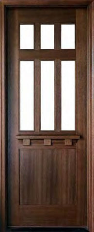 WDMA 36x108 Door (3ft by 9ft) Exterior Mahogany Tuscany Glencoe Impact Single Door 1