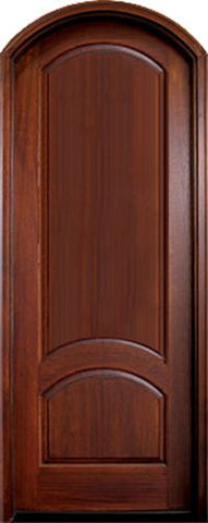 WDMA 36x108 Door (3ft by 9ft) Exterior Mahogany Aberdeen Solid Panel Impact Single Door/Arch Top 1