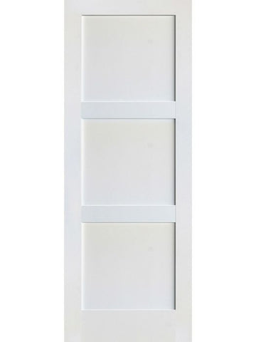 WDMA 36x80 Door (3ft by 6ft8in) Interior Swing Pine 80in Primed 3 Panel Shaker Single Door | 4103 1