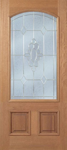 WDMA 36x80 Door (3ft by 6ft8in) Exterior Mahogany Monaco Single Door w/ A Glass 1