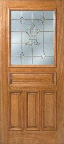 WDMA 36x80 Door (3ft by 6ft8in) Exterior Mahogany Alexis Single Door w/ J Glass 1