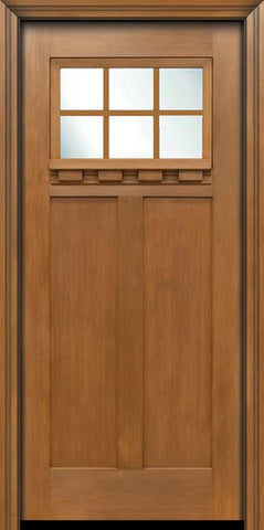 WDMA 36x80 Door (3ft by 6ft8in) Exterior Fir Craftsman Top 6 Lite Single Entry Door 1
