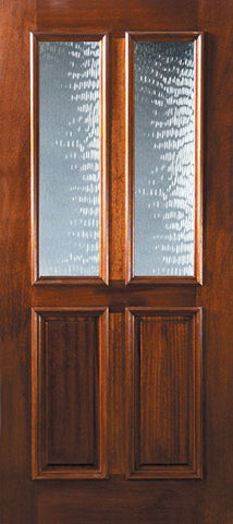 WDMA 36x80 Door (3ft by 6ft8in) Exterior Malapoga Hardwood 36in x 80in Twin Lite DoorCraft Mahogany Door 1