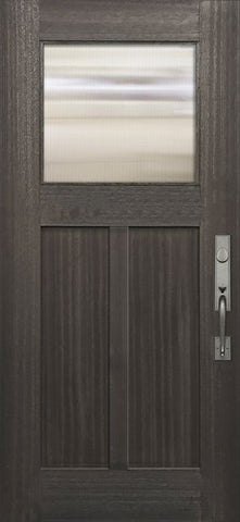 WDMA 36x80 Door (3ft by 6ft8in) Exterior Mahogany 36in x 80in Craftsman 1 Lite 2 Panel DoorCraft Door 1