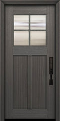 WDMA 36x80 Door (3ft by 6ft8in) Exterior Mahogany 36in x 80in Craftsman 4 Lite SDL 2 Panel Door 2