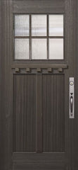 WDMA 36x80 Door (3ft by 6ft8in) Exterior Mahogany 36in x 80in Craftsman 6 Lite SDL 2 Panel Door 1