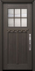 WDMA 36x80 Door (3ft by 6ft8in) Exterior Mahogany 36in x 80in Craftsman 6 Lite SDL 2 Panel Door 2