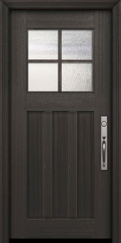 WDMA 36x80 Door (3ft by 6ft8in) Exterior Mahogany 36in x 80in Craftsman 4 Lite SDL 3 Panel Door 2