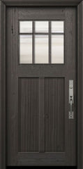 WDMA 36x80 Door (3ft by 6ft8in) Exterior Mahogany 36in x 80in Craftsman Marginal 6 Lite SDL 2 Panel Door 2