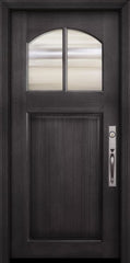WDMA 36x80 Door (3ft by 6ft8in) Exterior Mahogany 36in x 80in Bungalow 2 Lite SDL 1 Panel Door 2