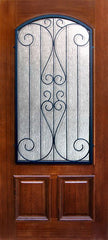 WDMA 36x80 Door (3ft by 6ft8in) Exterior Mahogany 36in x 80in Arch Lite Lavaca DoorCraft Door 1