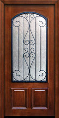 WDMA 36x80 Door (3ft by 6ft8in) Exterior Mahogany 36in x 80in Arch Lite Lavaca DoorCraft Door 2