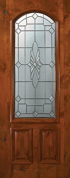 WDMA 36x80 Door (3ft by 6ft8in) Exterior Knotty Alder 36in x 80in Versailles Arch Lite Alder Door 1