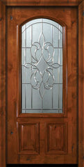 WDMA 36x80 Door (3ft by 6ft8in) Exterior Knotty Alder 36in x 80in New Orleans Arch Lite Alder Door 2