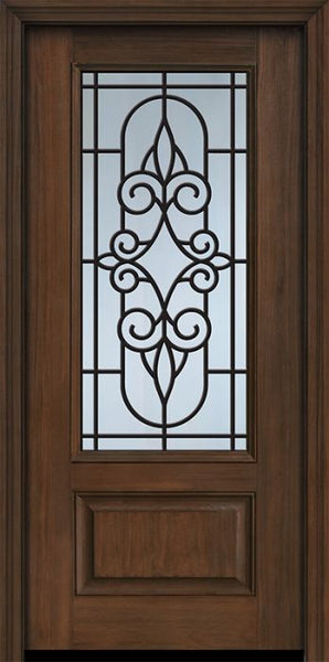 WDMA 36x80 Door (3ft by 6ft8in) Exterior Cherry Pro 80in 1 Panel 3/4 Lite Salento Door 1