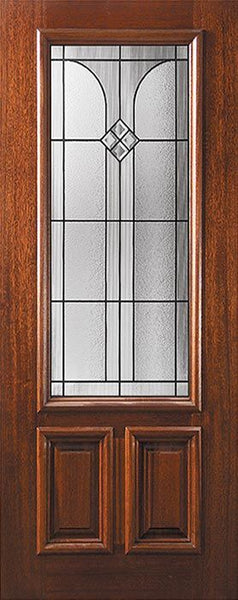 WDMA 36x80 Door (3ft by 6ft8in) Exterior Mahogany 36in x 80in 2/3 Lite Cantania Door 1