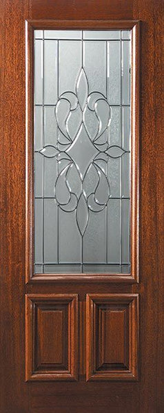 WDMA 36x80 Door (3ft by 6ft8in) Exterior Mahogany 36in x 80in 2/3 Lite New Orleans Door 1