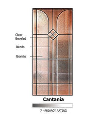 WDMA 36x80 Door (3ft by 6ft8in) Exterior Cherry Pro 80in 1 Panel 3/4 Lite Cantania Door 2