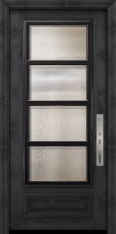 WDMA 36x80 Door (3ft by 6ft8in) Exterior Knotty Alder 36in x 80in 3/4 Lite Urban Steel Grille Estancia Alder Door 2