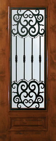 WDMA 36x80 Door (3ft by 6ft8in) Exterior Knotty Alder 36in x 80in 3/4 Lite Barcelona Alder Door 1